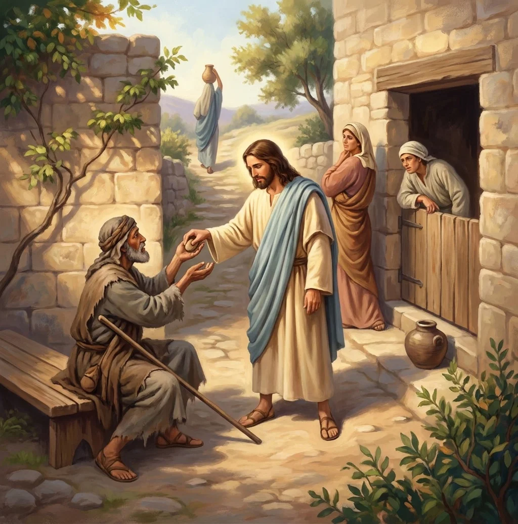 Jesus Giving to the Poor.