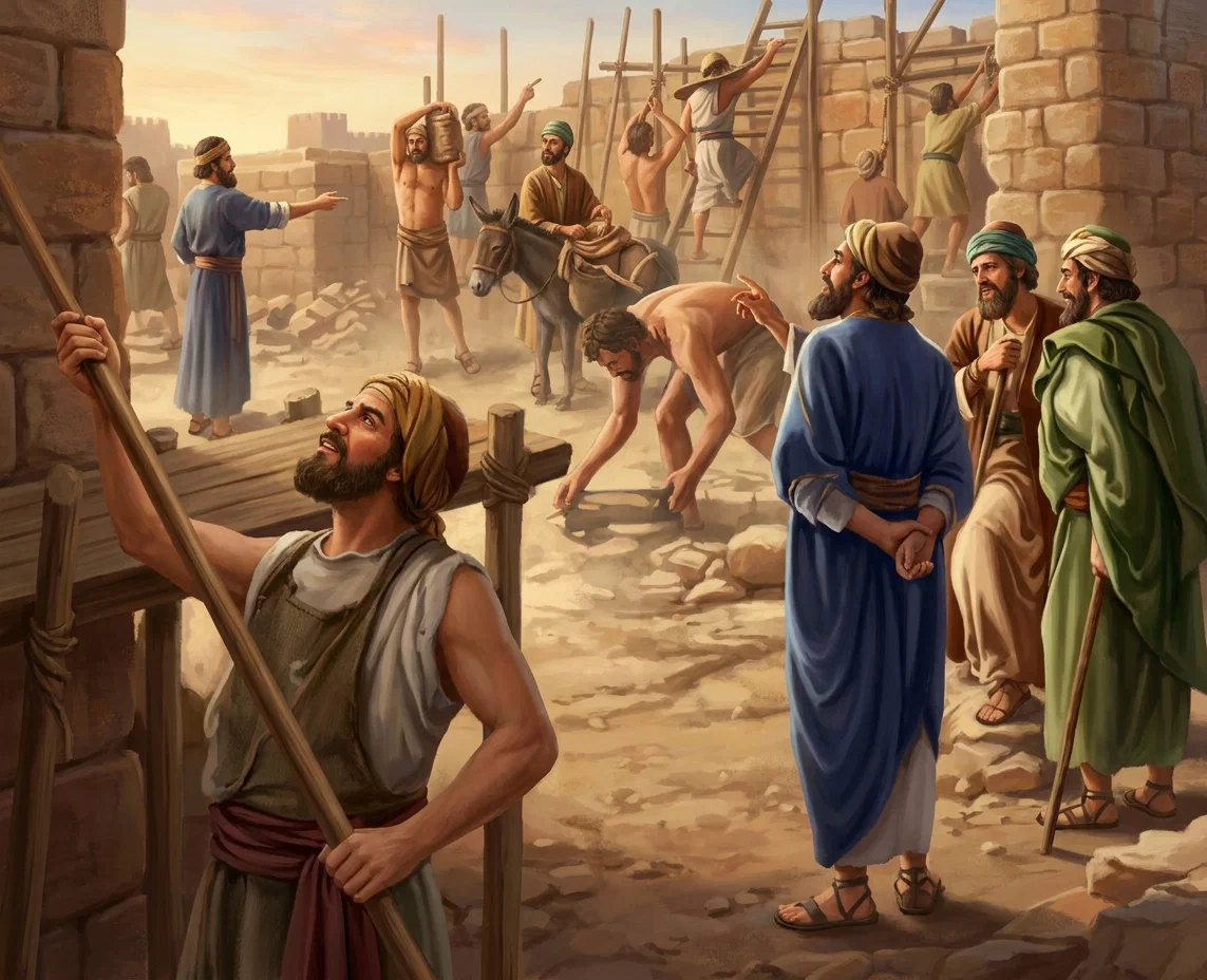 ENEMIES RIDICULING THE WORK
“What do these feeble Jews?”