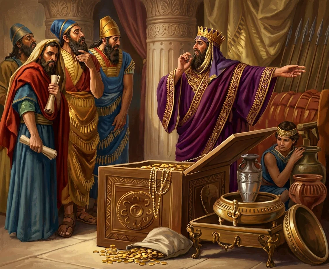 “HEZEKIAH'S FOLLY”

“He showed them the house of his precious things.”