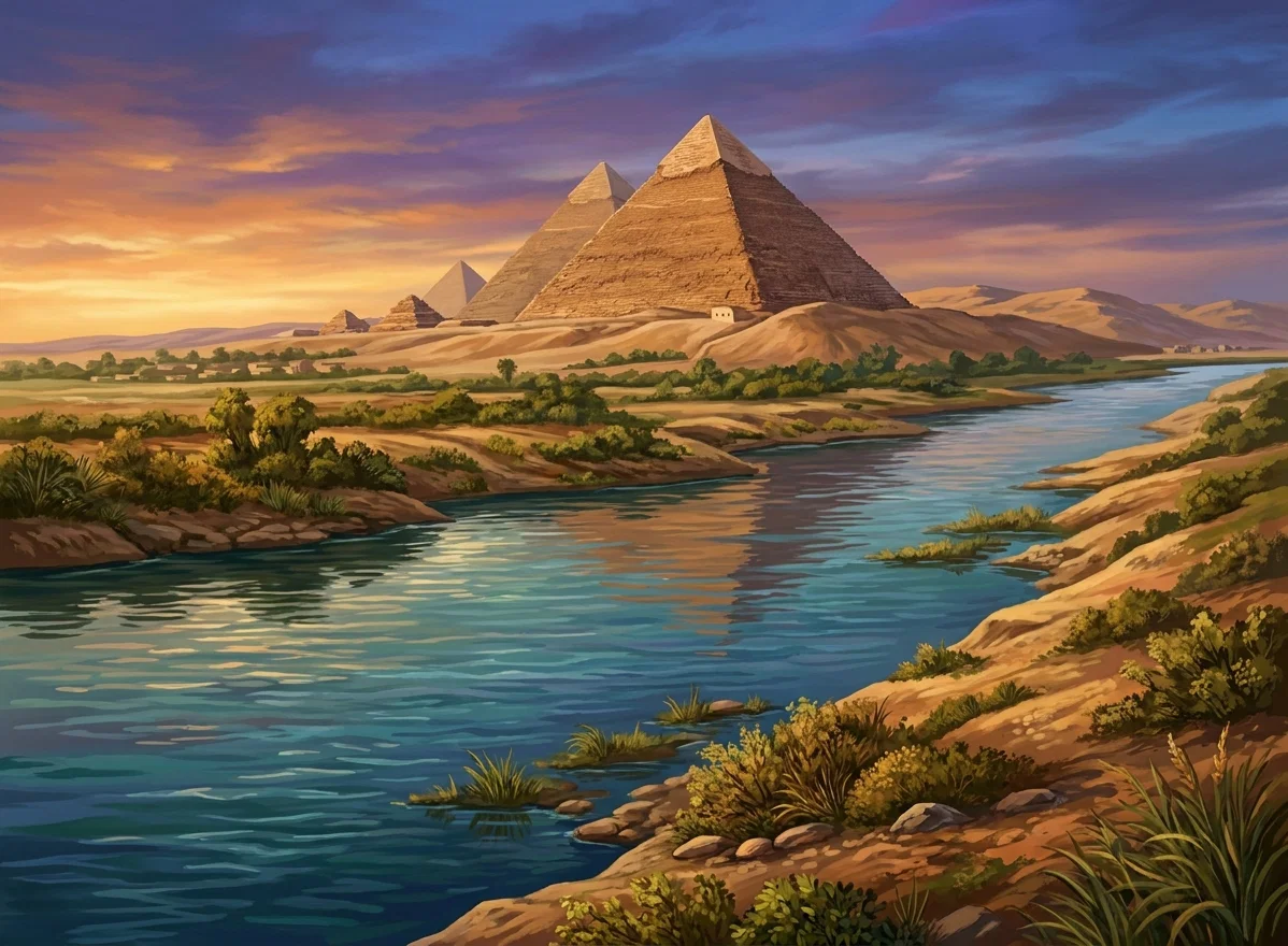 On the Nile.