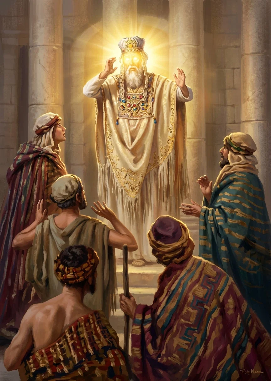 “His face was shining with the glory of God.”