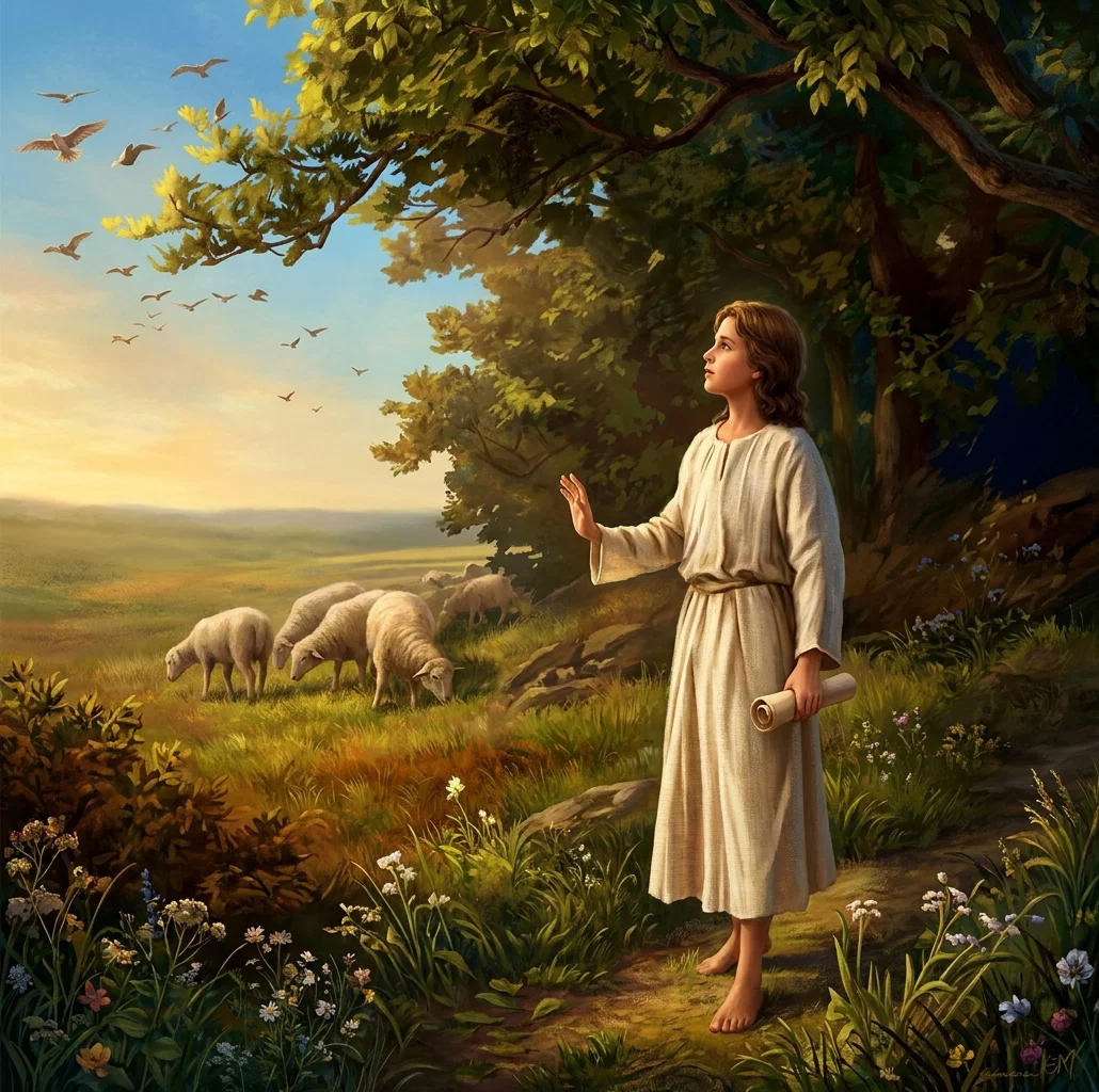“Spread out before Him was the great library of God’s created works.”