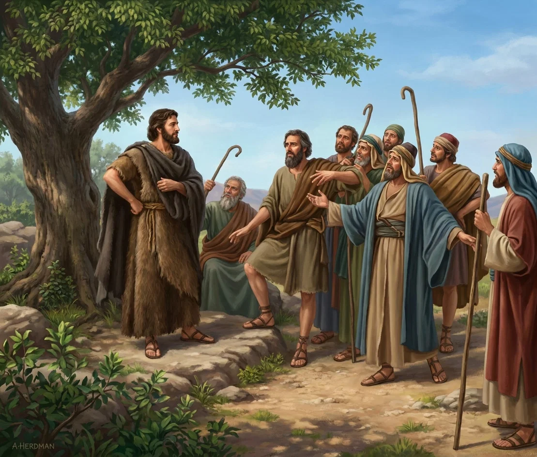 “The disciples of John came to him with their grievances.”