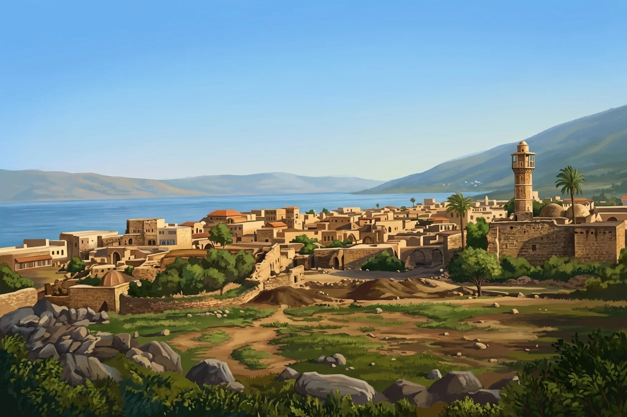 TIBERIAS AND THE SEA OF GALILEE.
