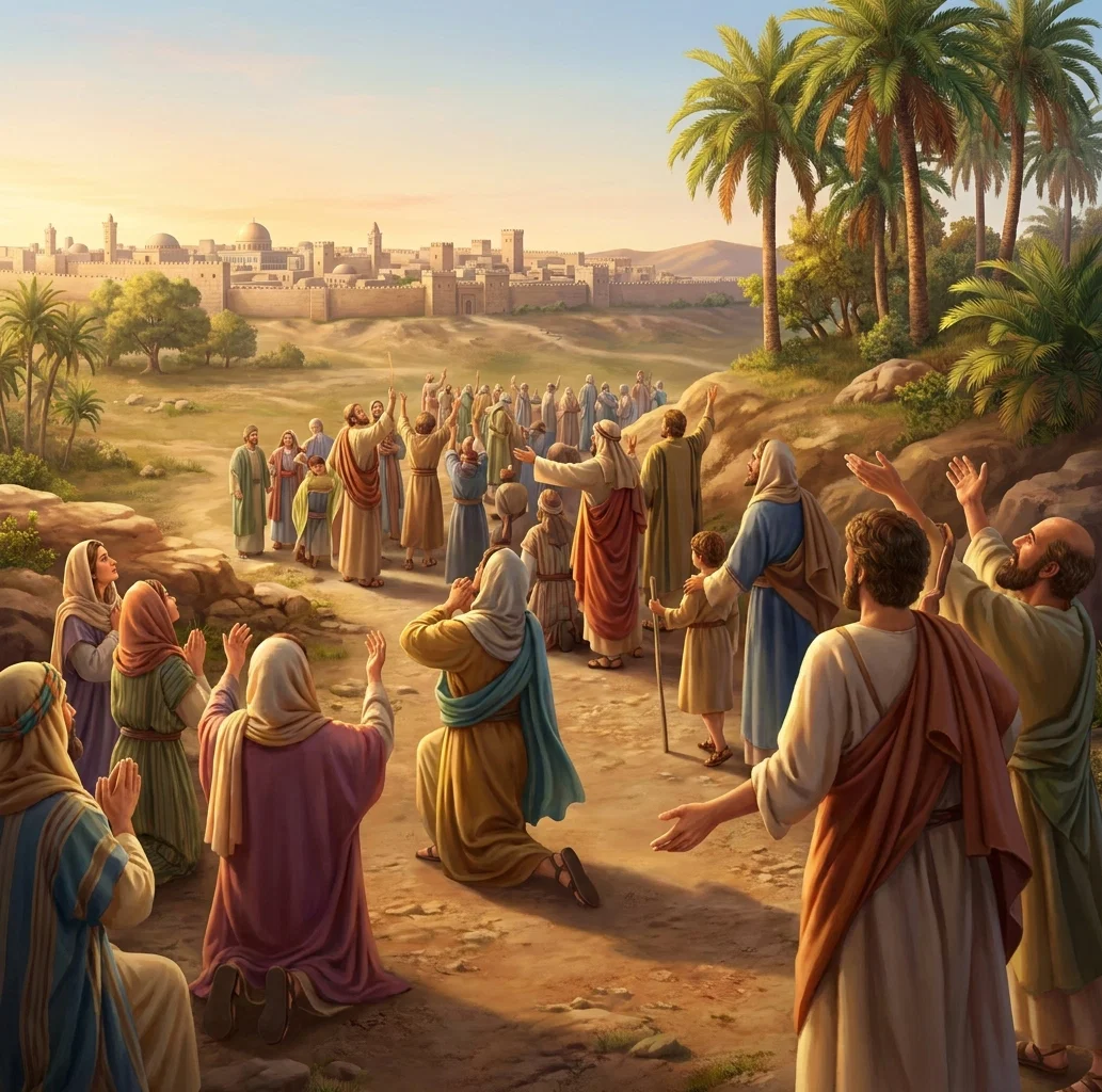 “When at last the towers of Jerusalem came into view, every voice joined in a triumphant strain.”