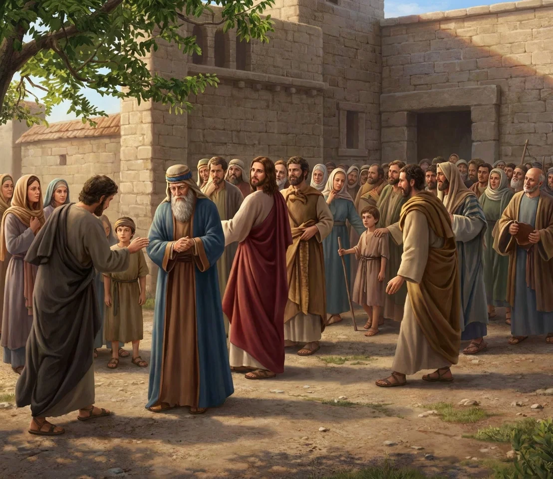 “A messenger pressed through the crowd, bearing to Jairus the news that his daughter was dead.”
