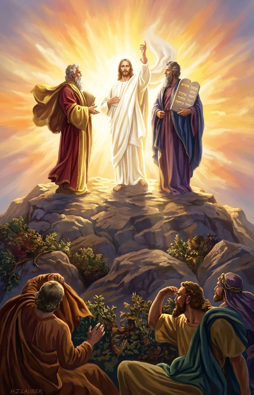 THE TRANSFIGURATION.

“Jesus was clothed with the light of heaven, as He will appear when He shall come the second time without sin unto salvation.”