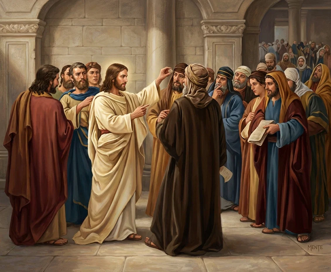 “They were still more confused when He added, ‘Show Me a penny.’”