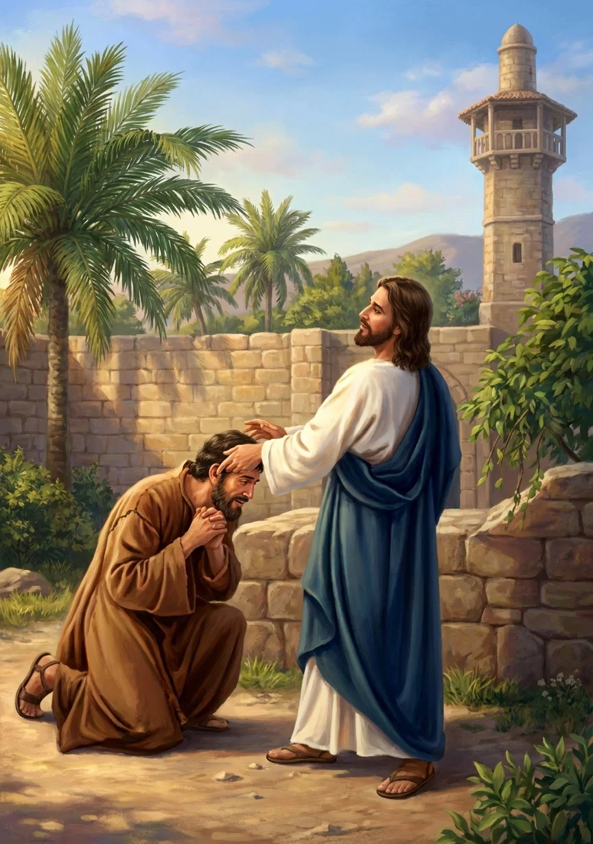 “Taking him apart from the multitude, He put His fingers in his ears, and touched his tongue.”