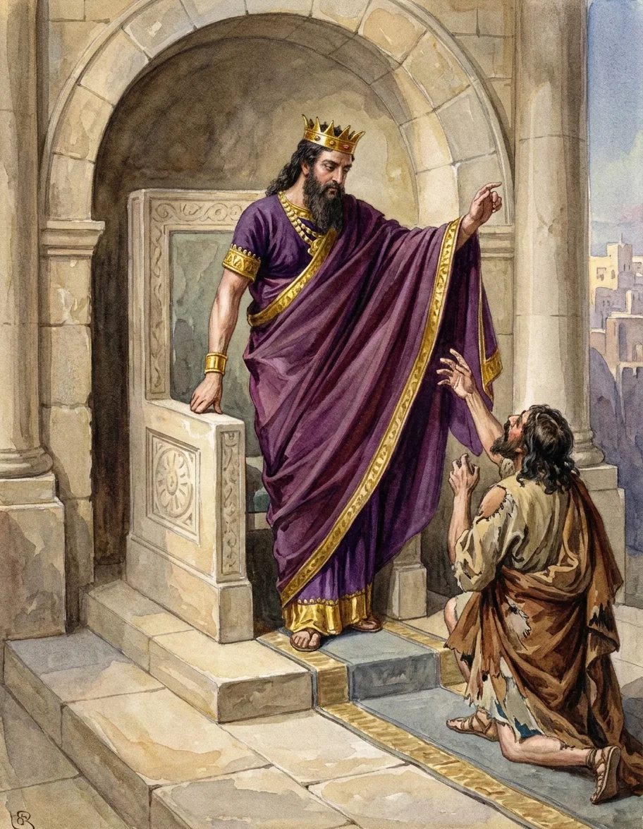 “The terrified man fell at his feet and besought him, saying, ‘Have patience with me, and I will pay thee all.’”