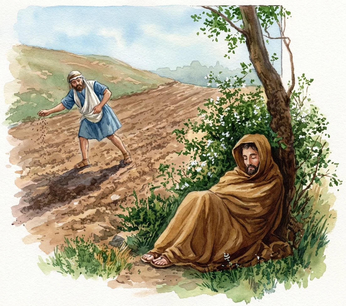 “But while men slept, his enemy came and sowed tares.”