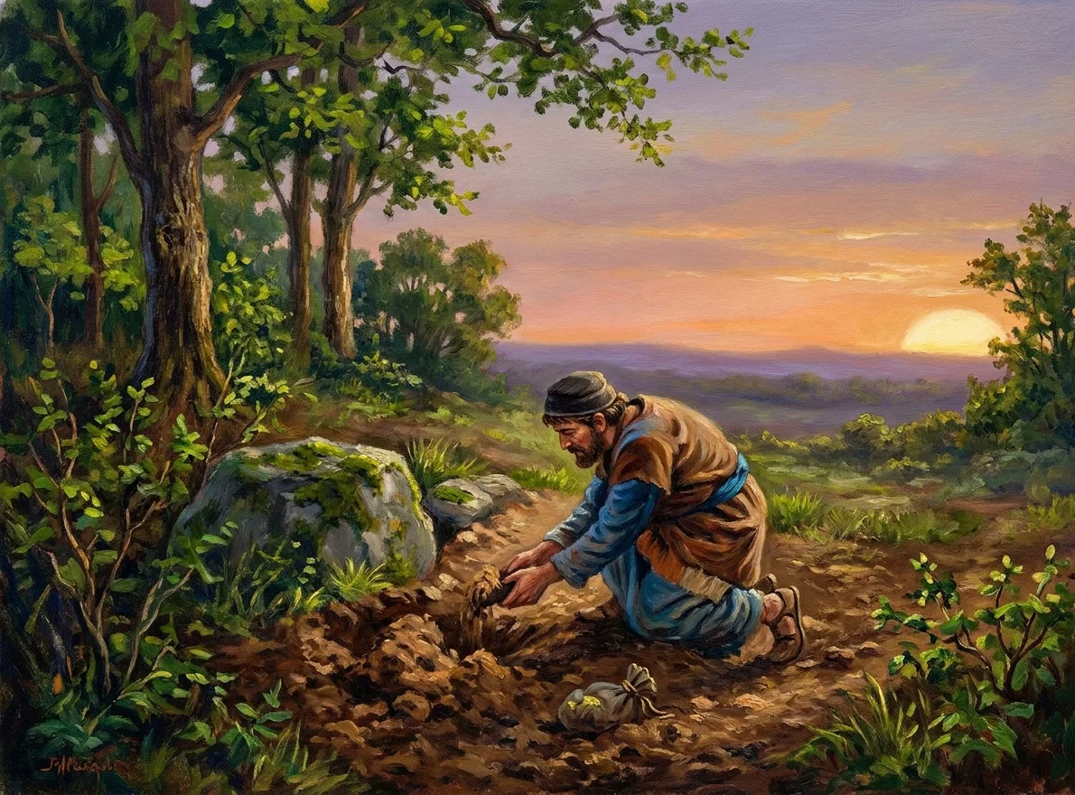 “The man who received the one talent ‘went and digged in the earth, and hid his lord’s money.’”