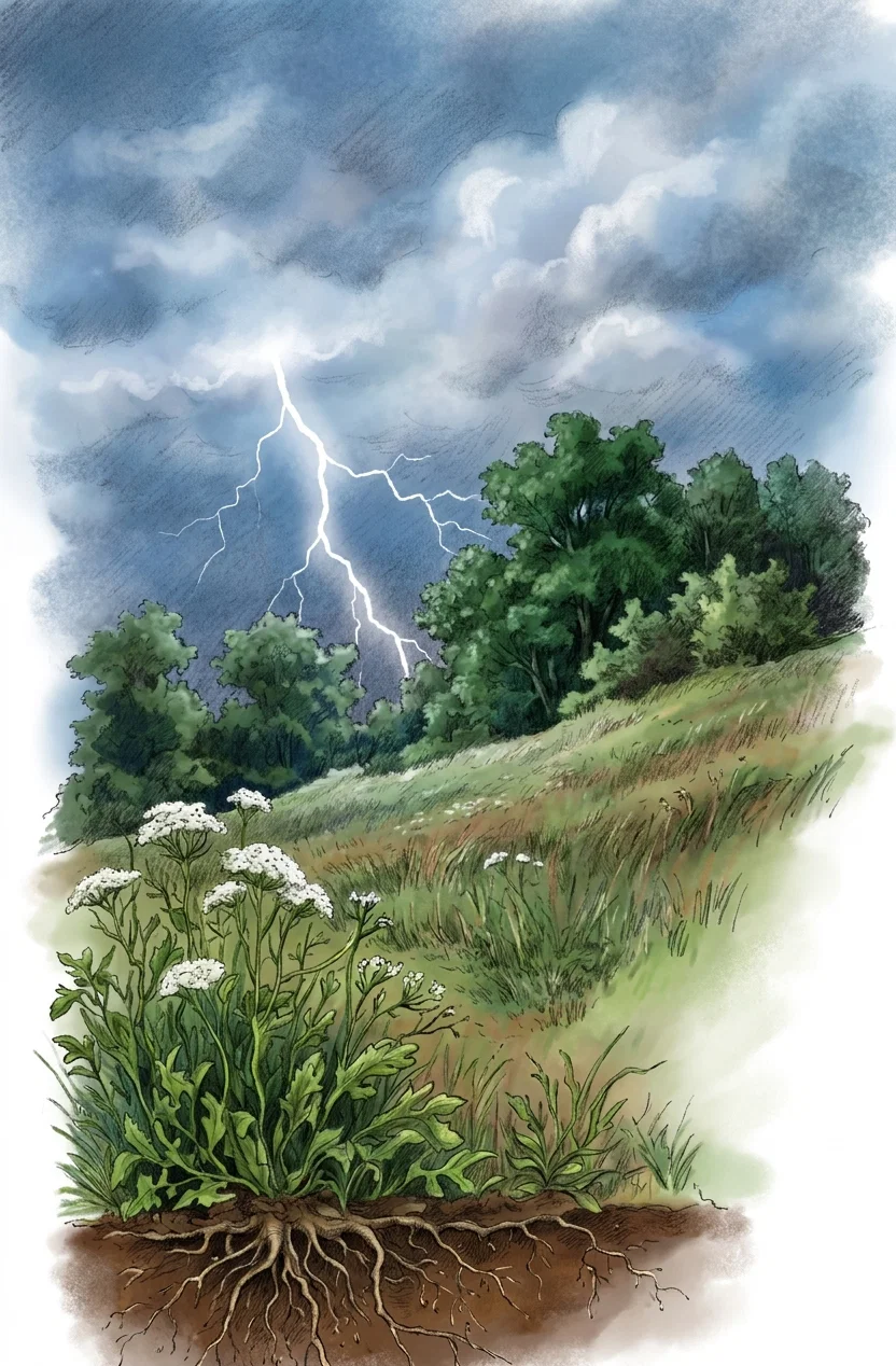 “It sends down its roots into the earth, it drinks in the sunshine, the dew, and the rain.”