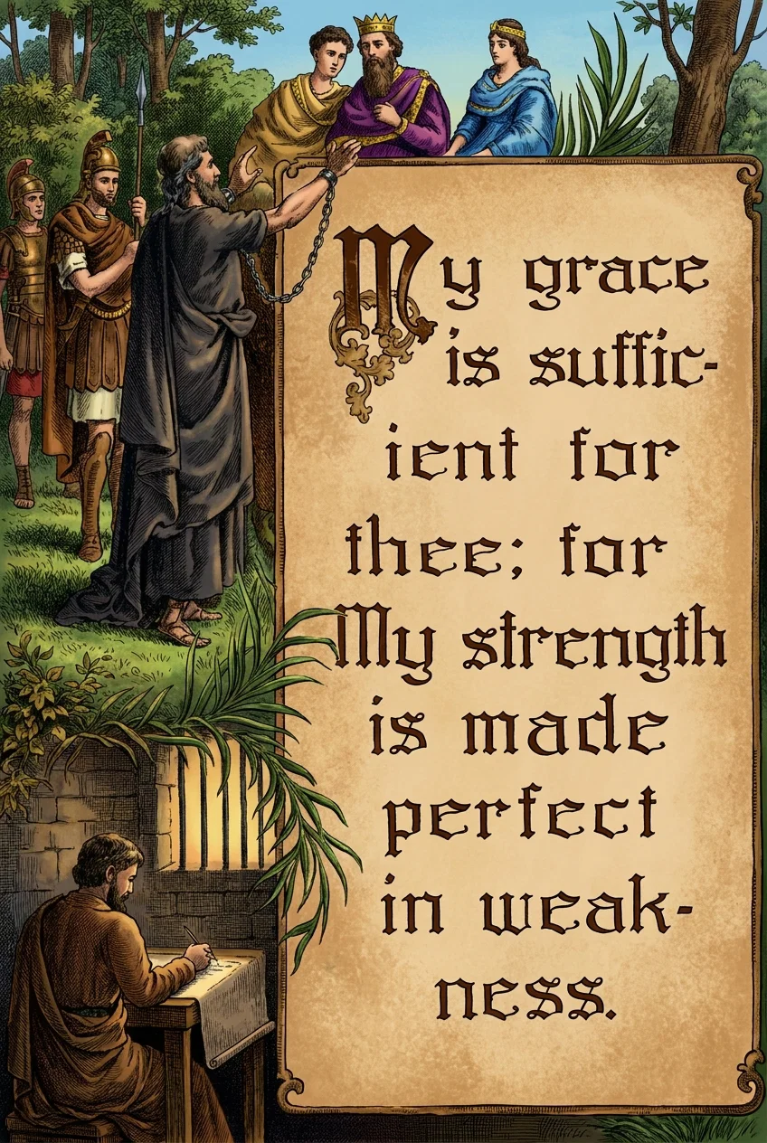 My grace is sufficient for thee; for my strength is made perfect in weakness.