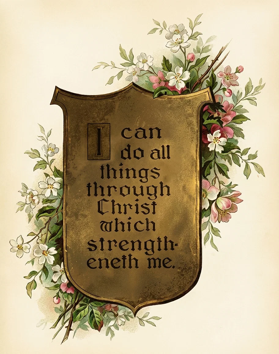 I can do all things through Christ which strengtheneth me.