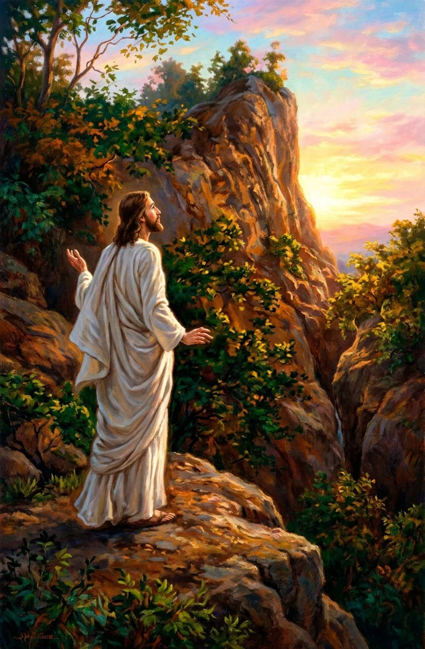 “With the voice of singing He welcomed the morning light.”