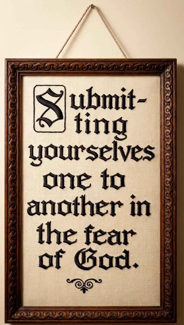 Submitting yourselves one to another in the fear of God.