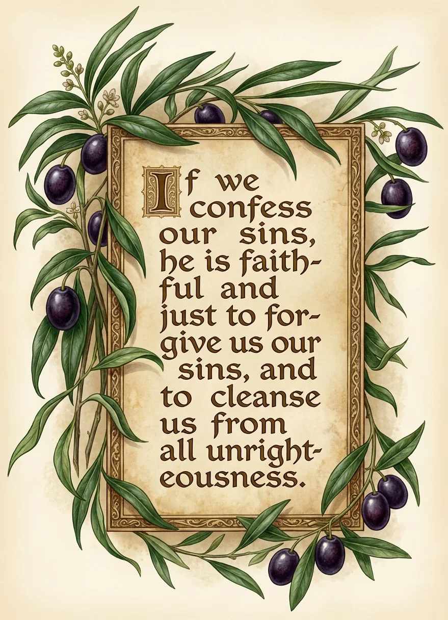 If we confess our sins, he is faithful and just to forgive us our sins, and to cleanse us from all unrighteousness.