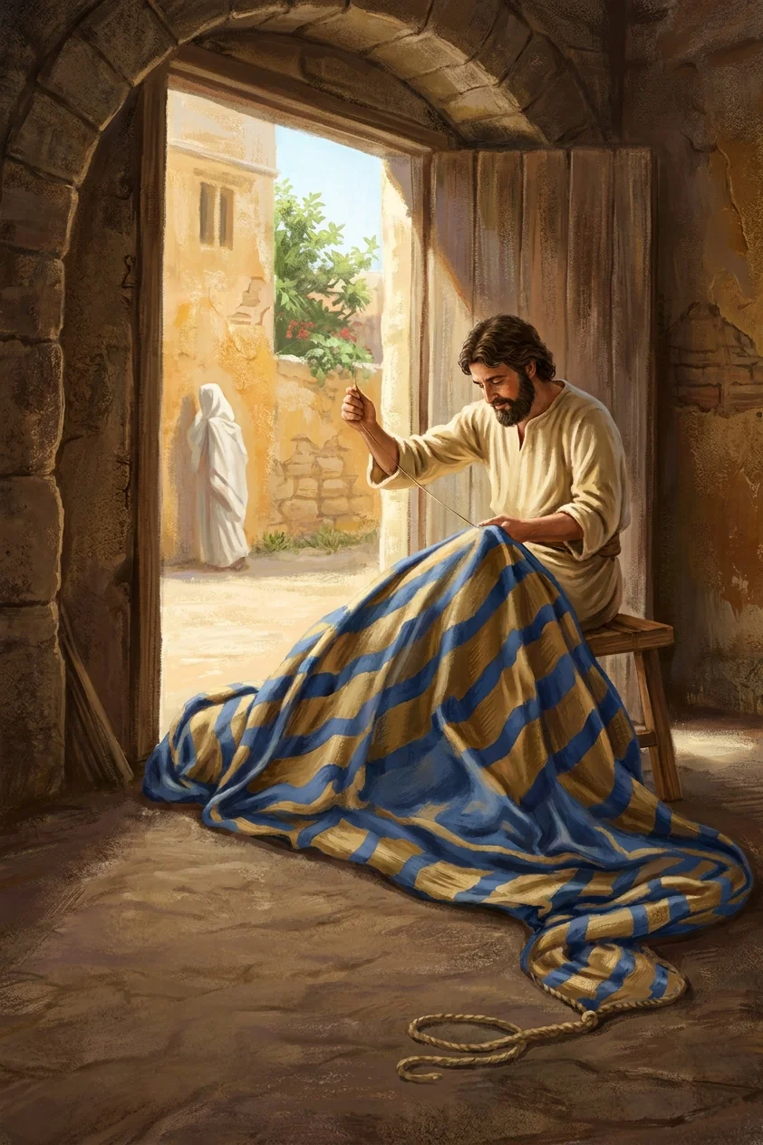 “He wrought at the trade of a craftsman to sustain himself and his companions.”