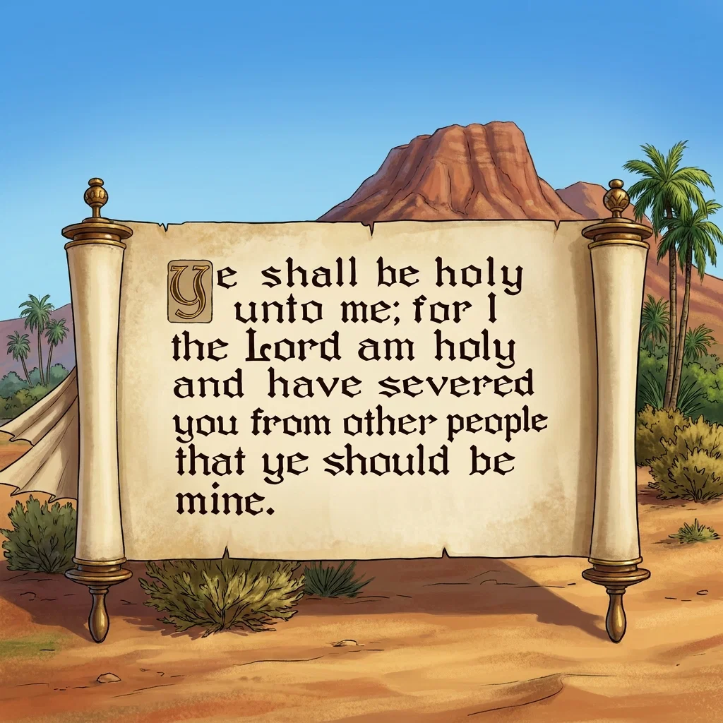 Ye shall be holy unto me; for I the Lord am holy and have severed you from other people that ye should be mine.