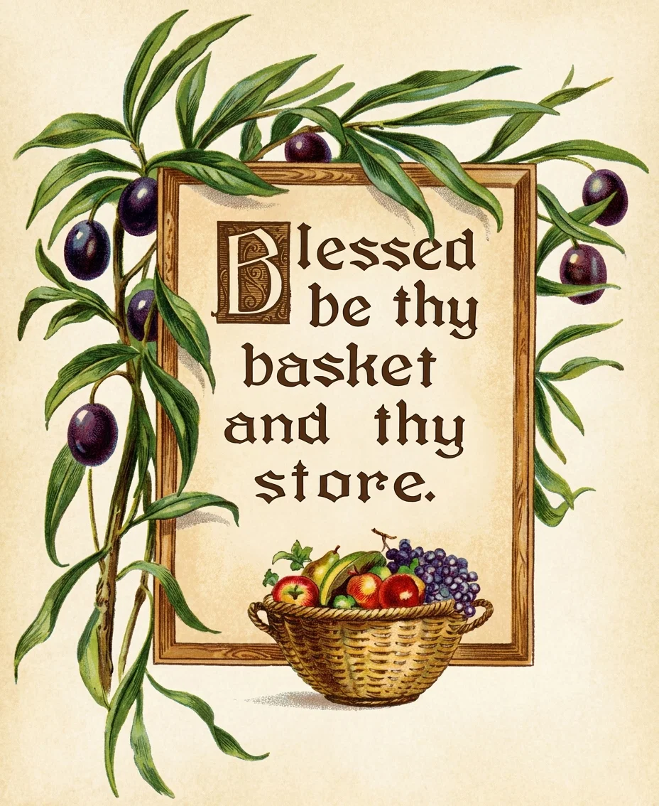 Blessed be thy basket and thy store.