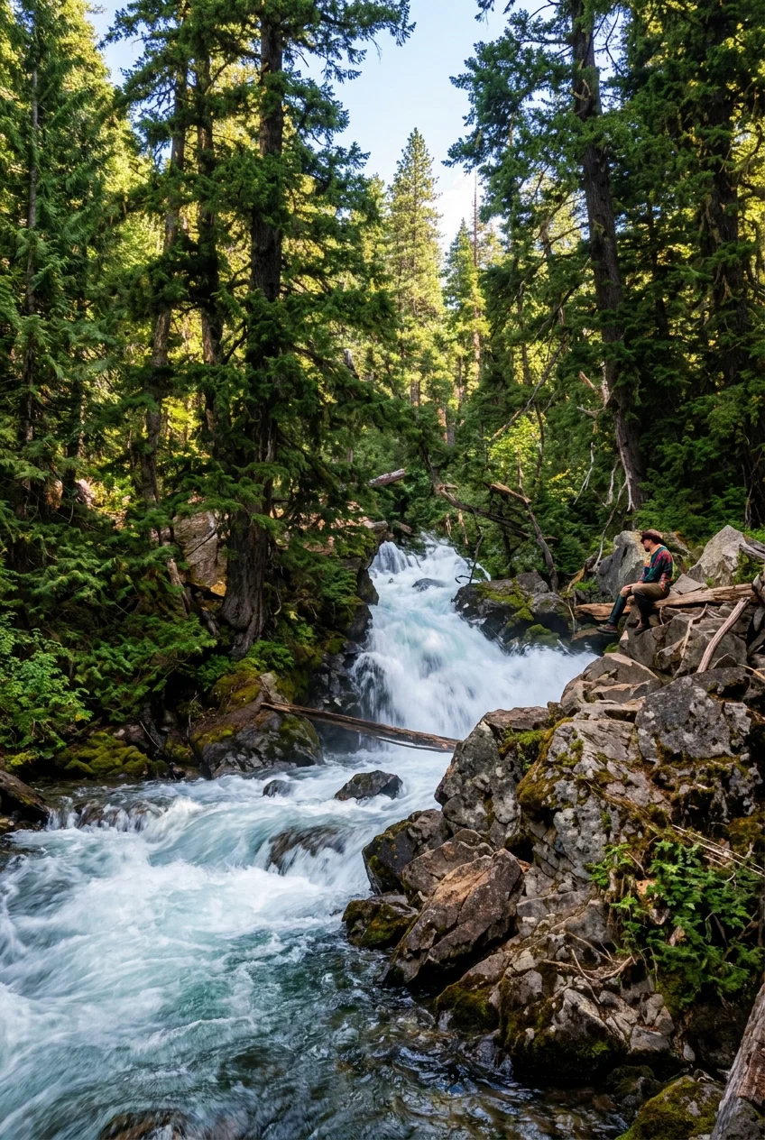 Alone amid the wilds of nature