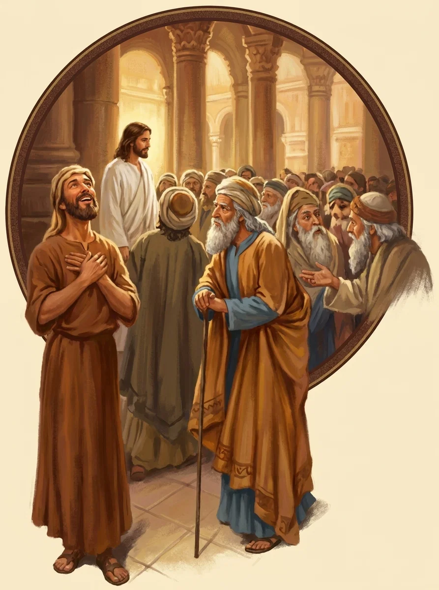 “With glad voice he praised God for deliverance.”