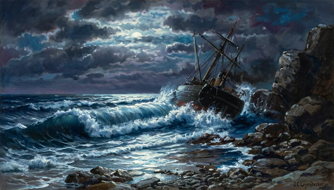 Wrecked

In 1902 and 1903 the total number of lives lost in marine disasters throughout the world was reported as 6,135; in railway accidents in the United States, 18,428.