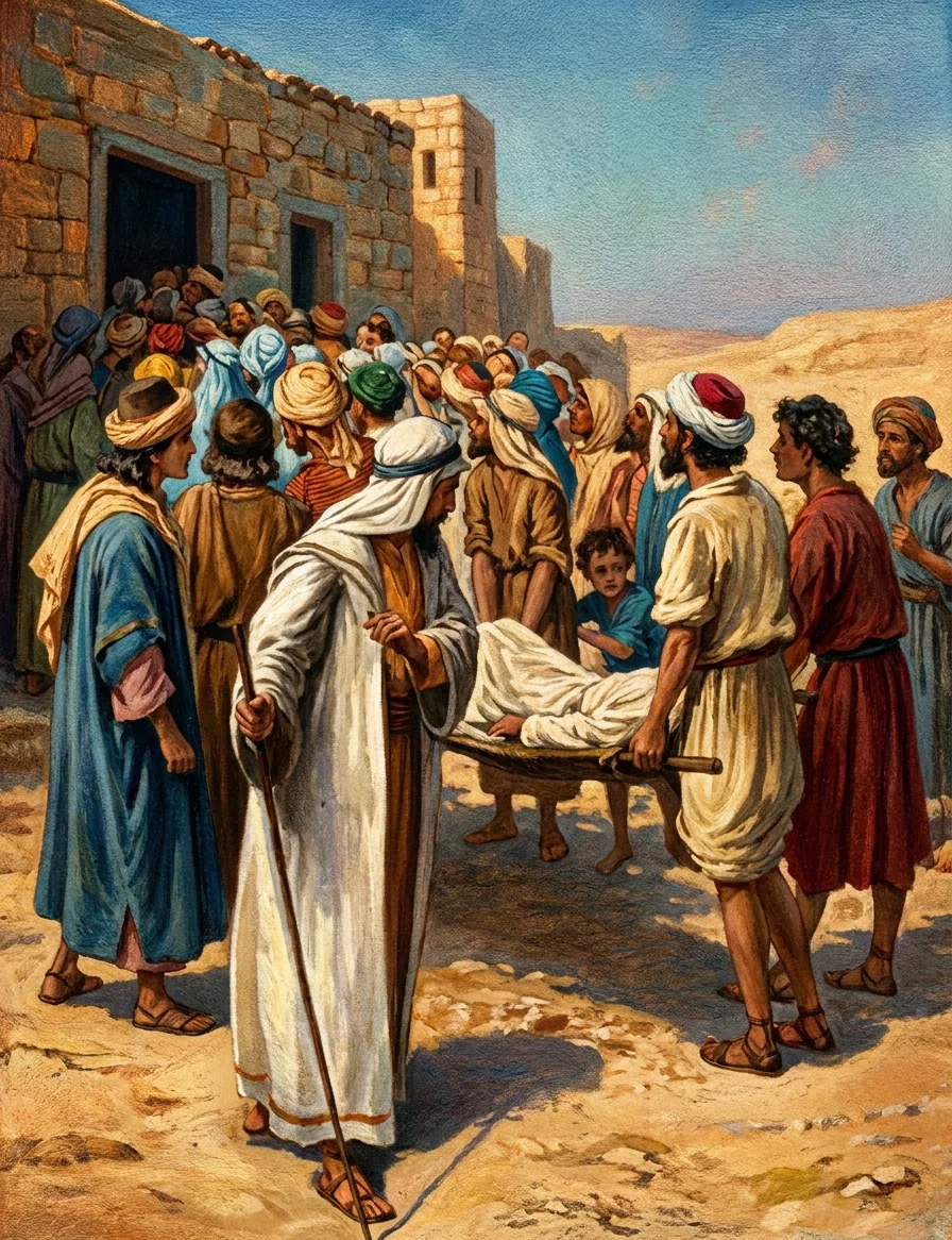 “Again and again the bearers of the paralytic tried to push their way through the crowd.”