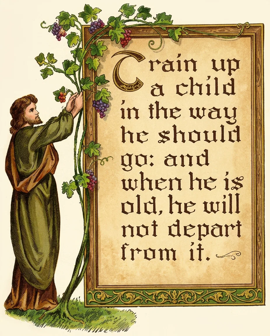 Train up a child in the way he should go: and when he is old, he will not depart from it.