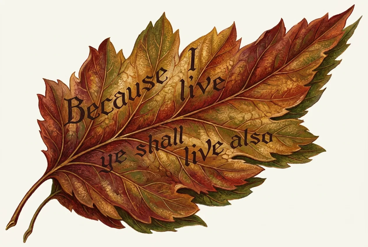 Because I live
ye shall live also
