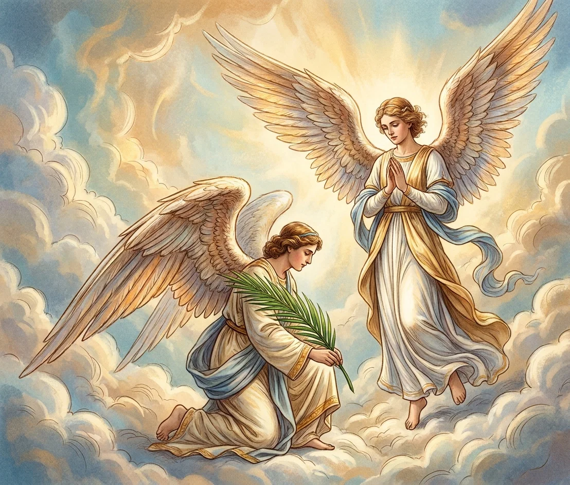 That mark out the mountain’s
track?”
“They were shed for one who had gone
astray
Ere the Shepherd could bring
him back.”