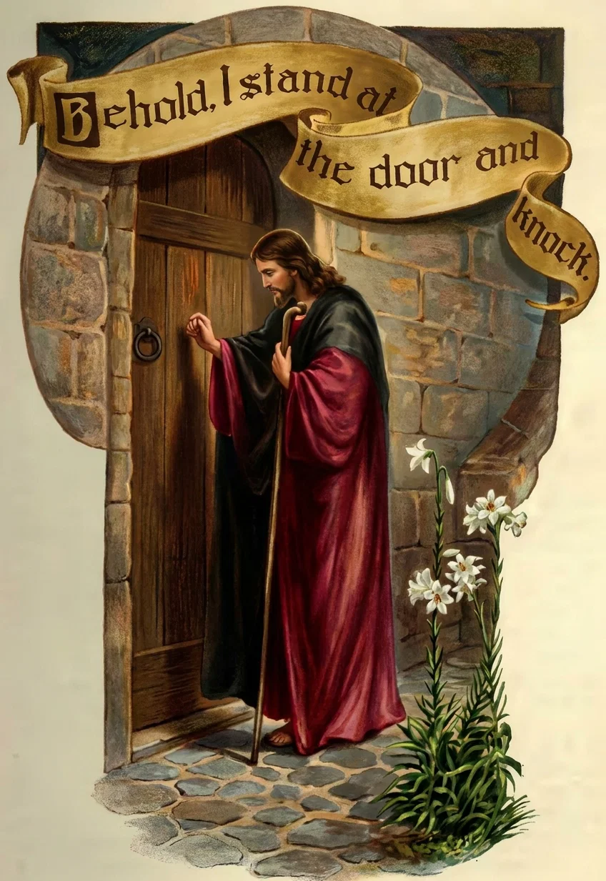 Behold, I stand at the door and knock.