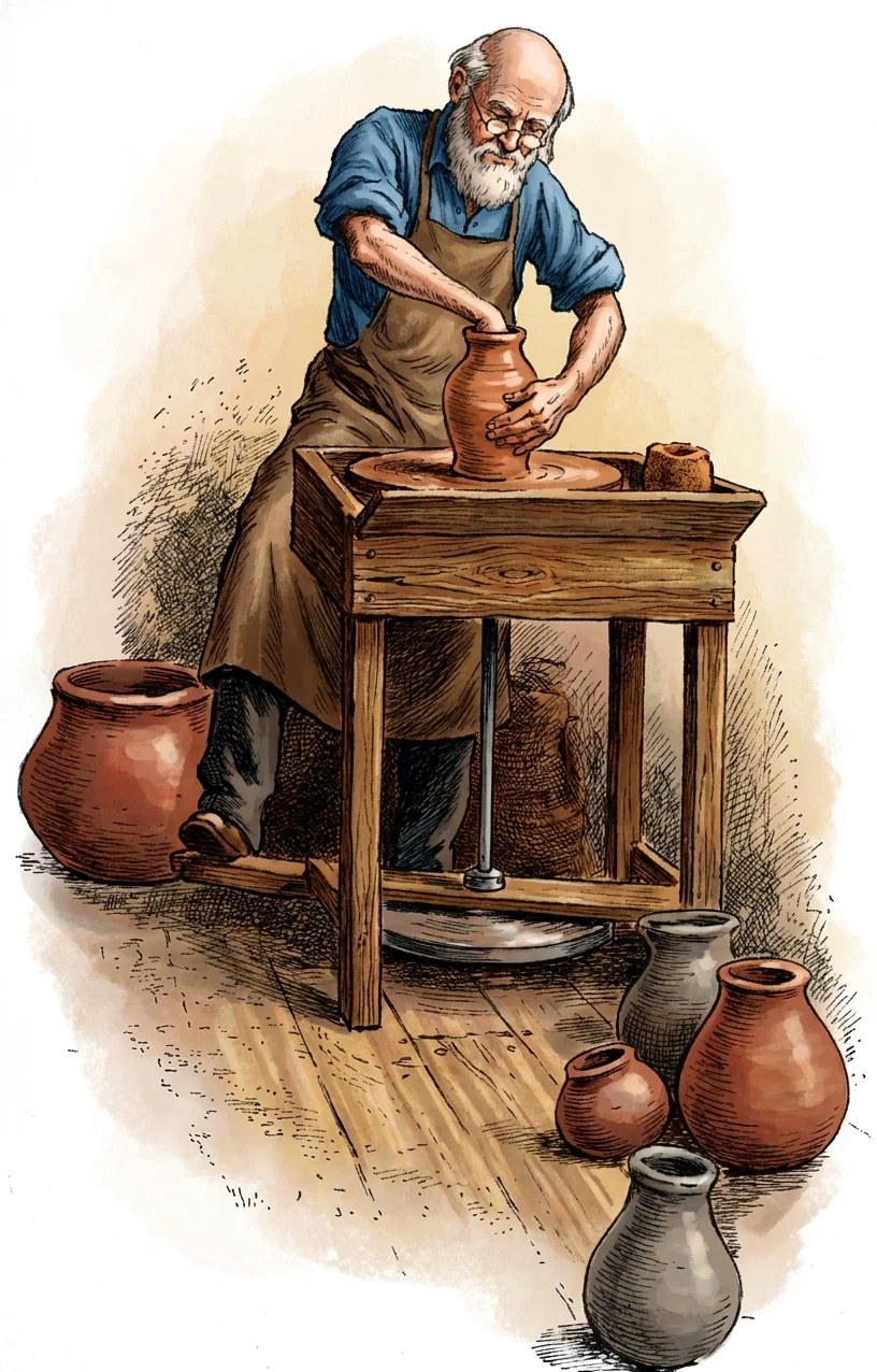 “ The potter takes the clay, and molds it according to his will.”