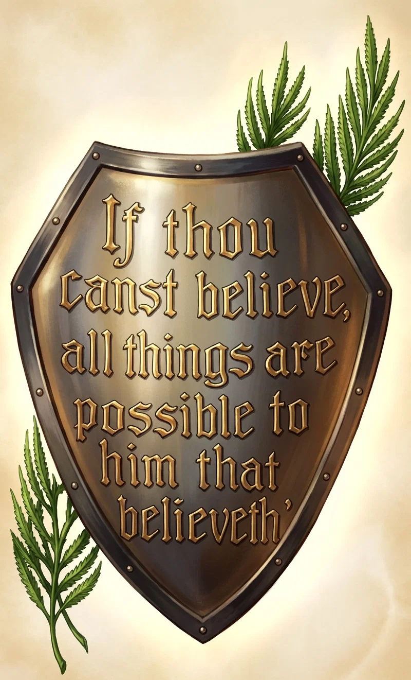 If thou
canst believe
all things are
possible to
him that
believeth