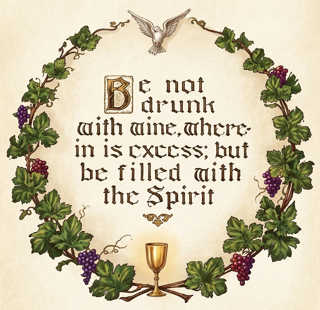 Be not drunk with wine, wherein is excess; but be filled with the Spirit