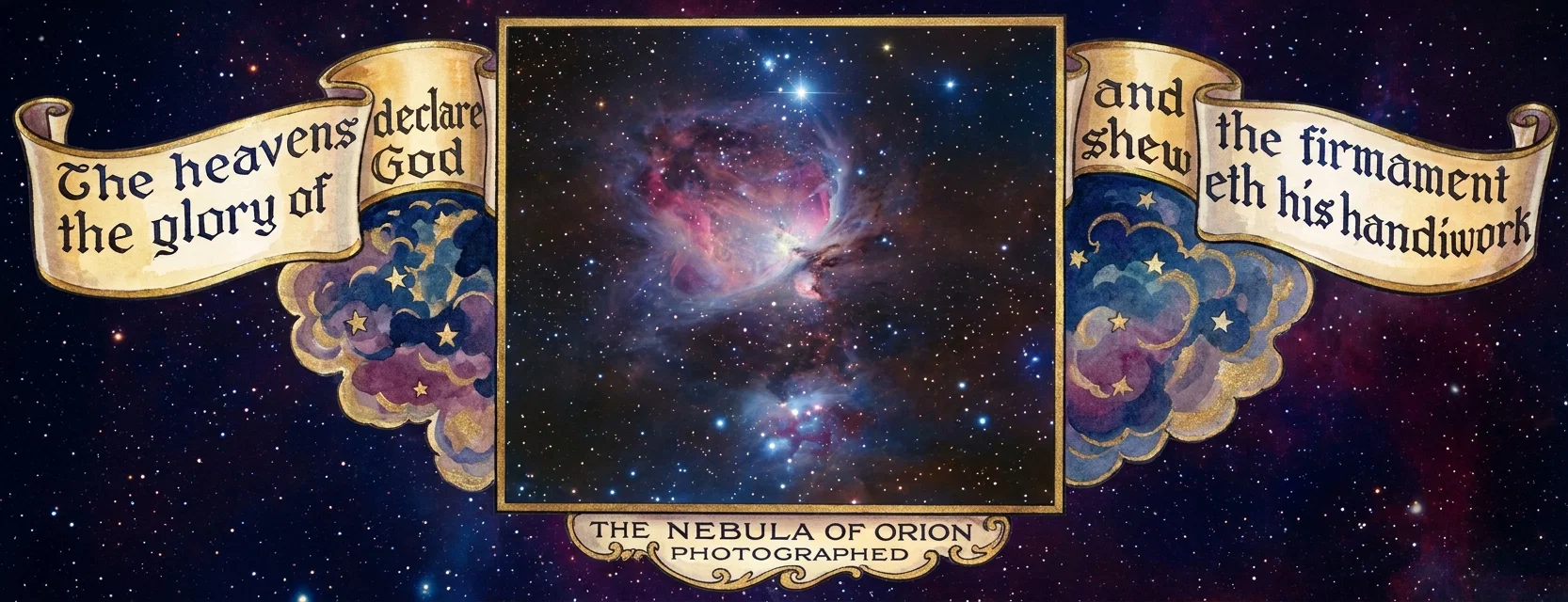 The heavens declare the glory of God; and the firmament sheweth his handiwork.

THE NEBULA OF ORION
PHOTOGRAPHED BY