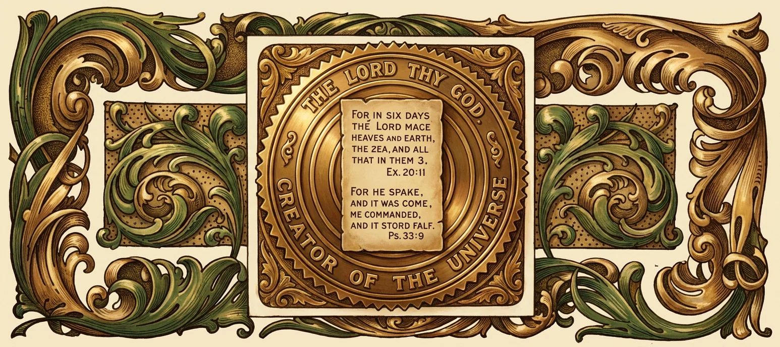 THE SEVENTH DAY IS THE SABBATH OF THE LORD THY GOD:

FOR IN SIX DAYS THE LORD MADE HEAVEN AND EARTH, THE SEA, AND ALL THAT IN THEM IS. EXOD. 20:11

FOR THE SEVENTH DAY GOD BLESSED, AND SANCTIFIED IT: BECAUSE THAT IN IT HE HAD RESTED FROM ALL HIS WORK WHICH GOD CREATED AND MADE. GEN. 2:3