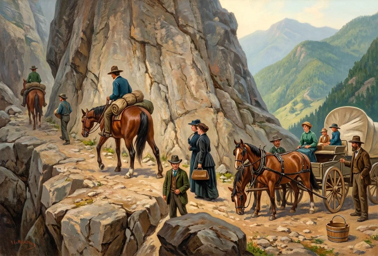 PROCEEDING ON HORSEBACK