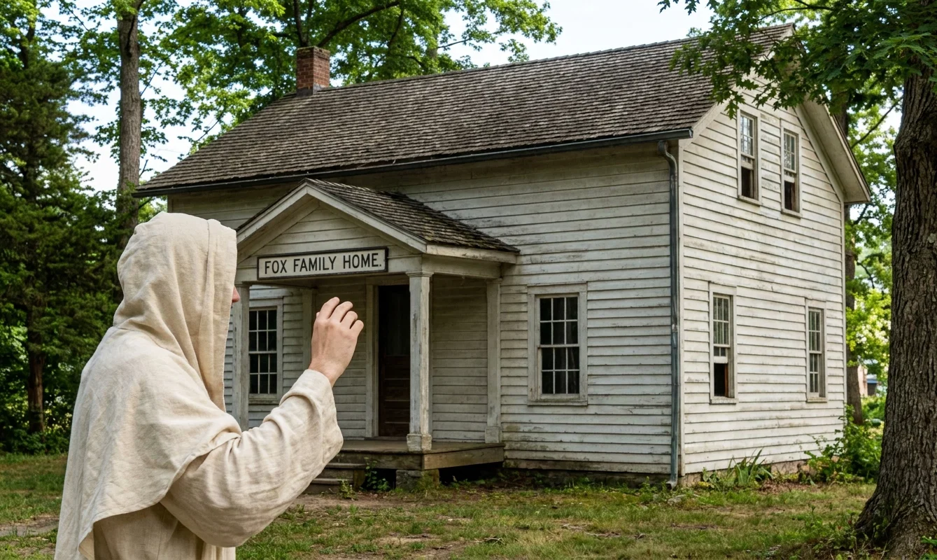THE BIRTHPLACE OF MODERN SPIRITUALISM
THE HOME OF THE FOX FAMILY, HYDESVILLE, NEW YORK
