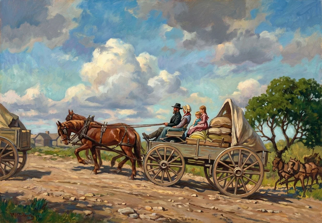 JOURNEYING WITH LOADED WAGONS