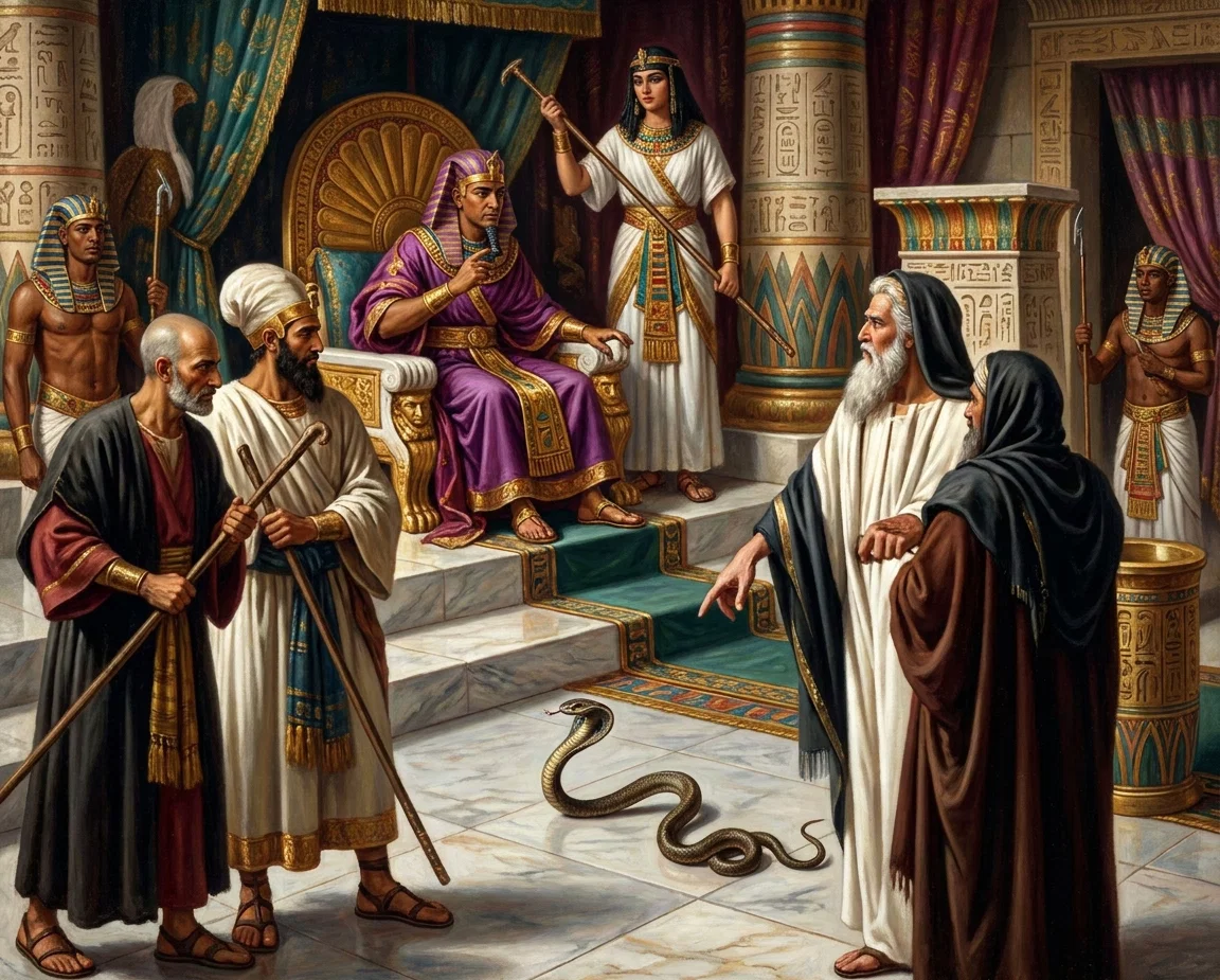 MOSES AND AARON BEFORE PHARAOH