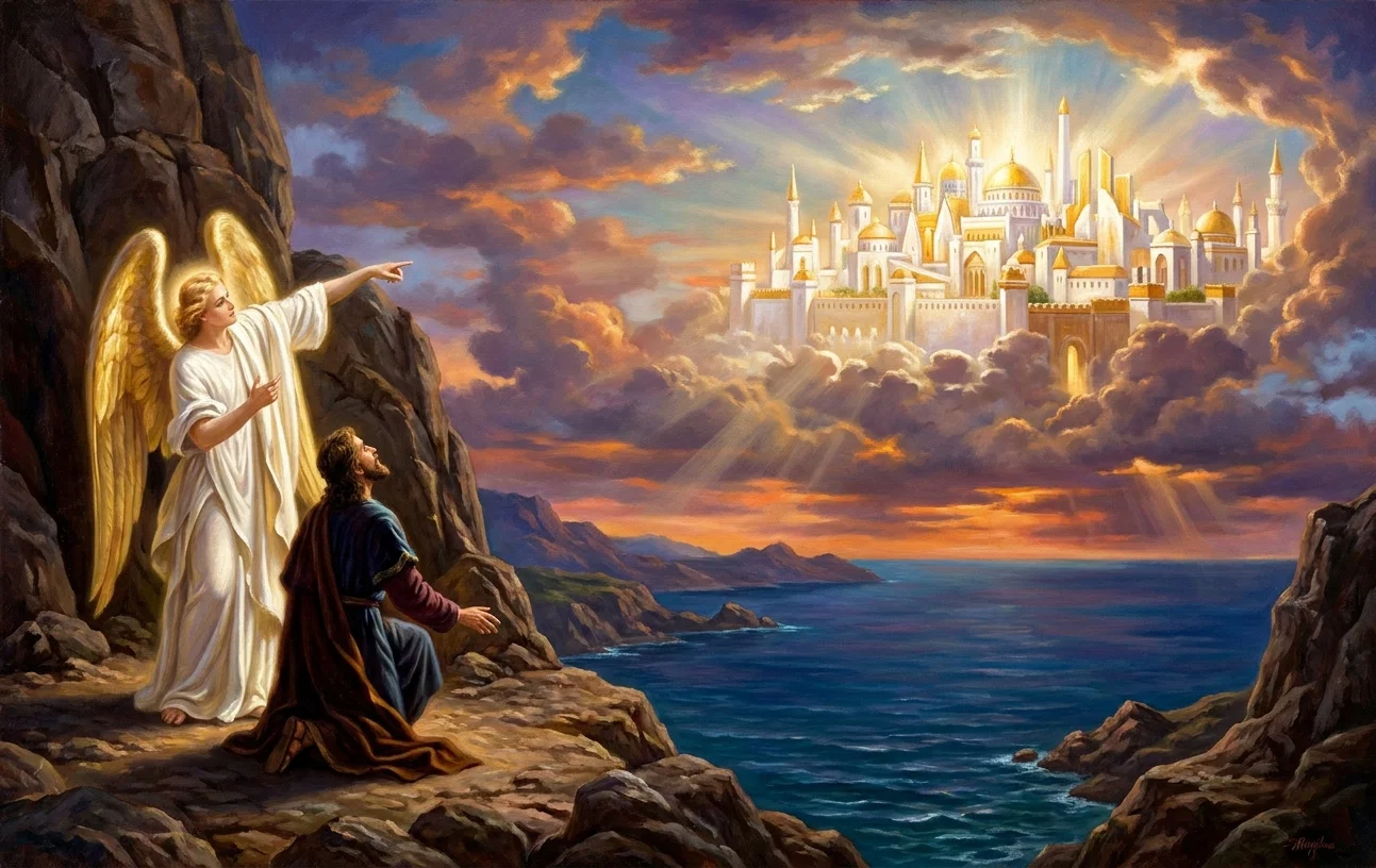 JOHN VIEWING THE HOLY CITY