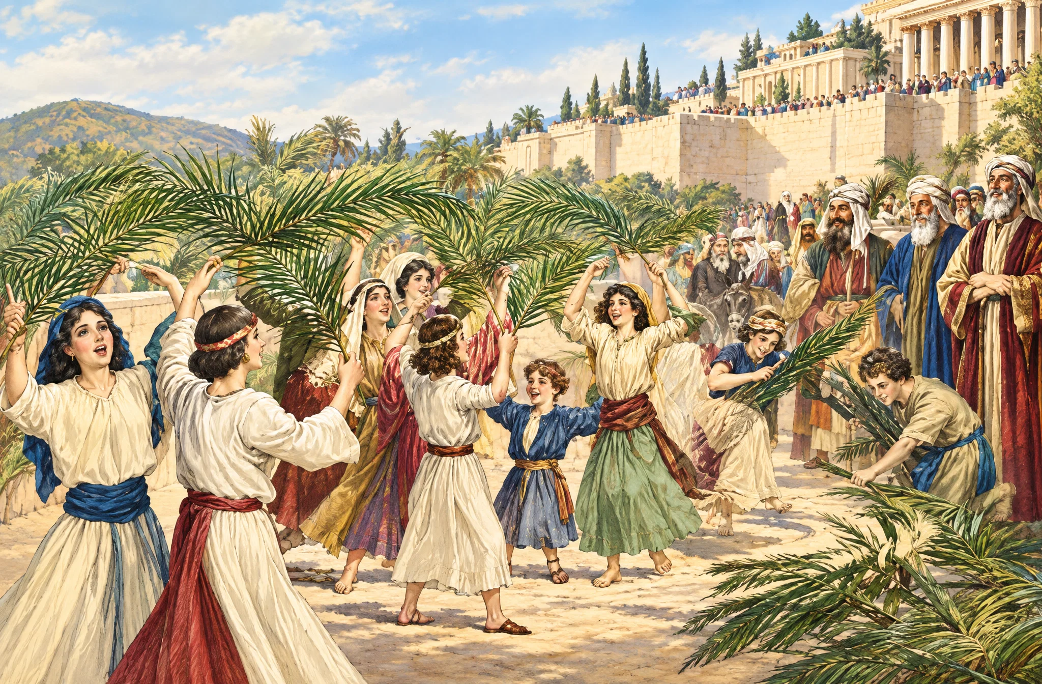 REJOICING AT THE FEAST

“The redeemed of the Lord shall return and come with singing unto Zion; ... they shall obtain gladness and joy; and sorrow and sighing shall flee away.”