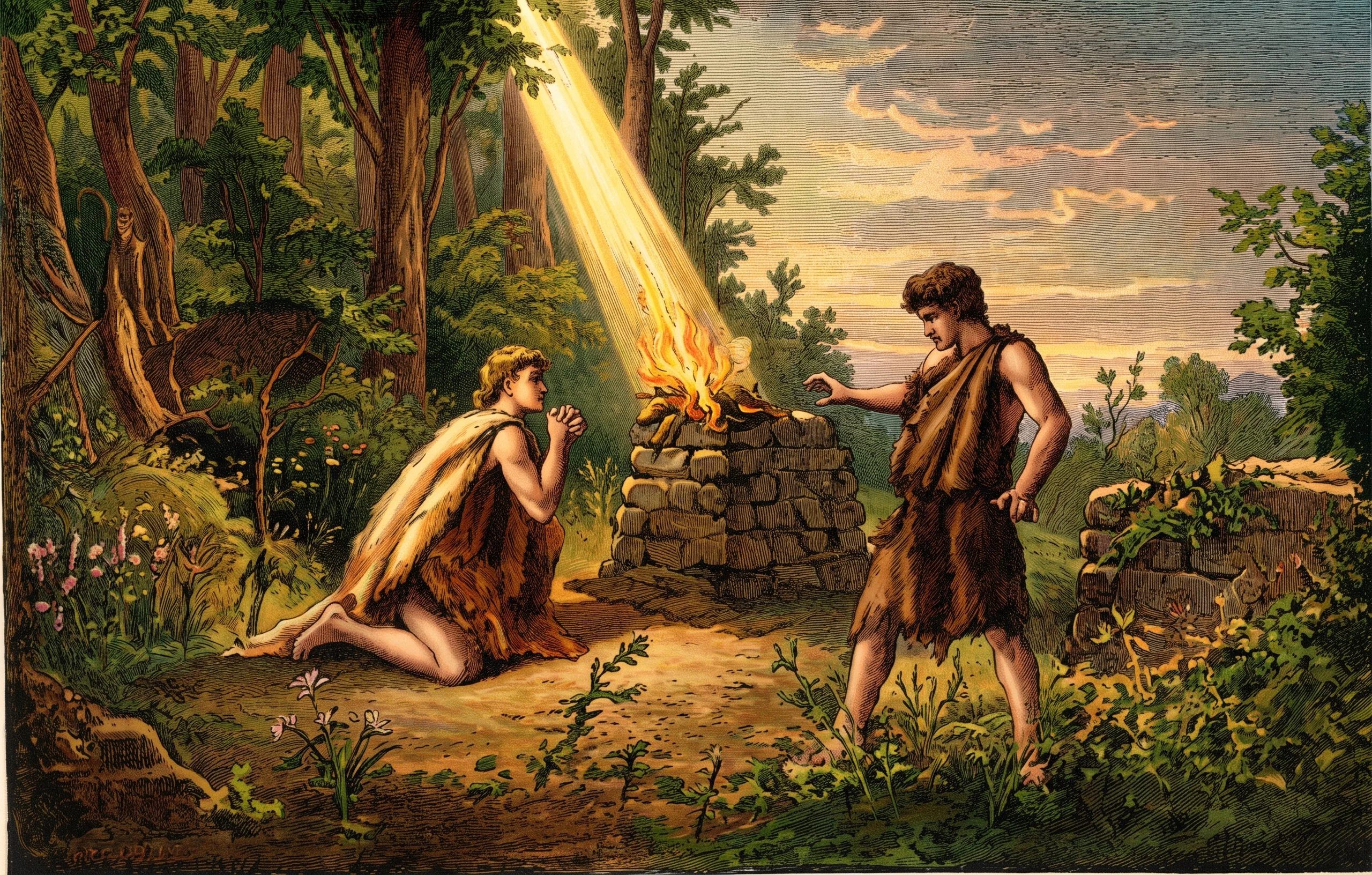 “When Cain saw that his offering was rejected, he was angry with the Lord and with Abel.”