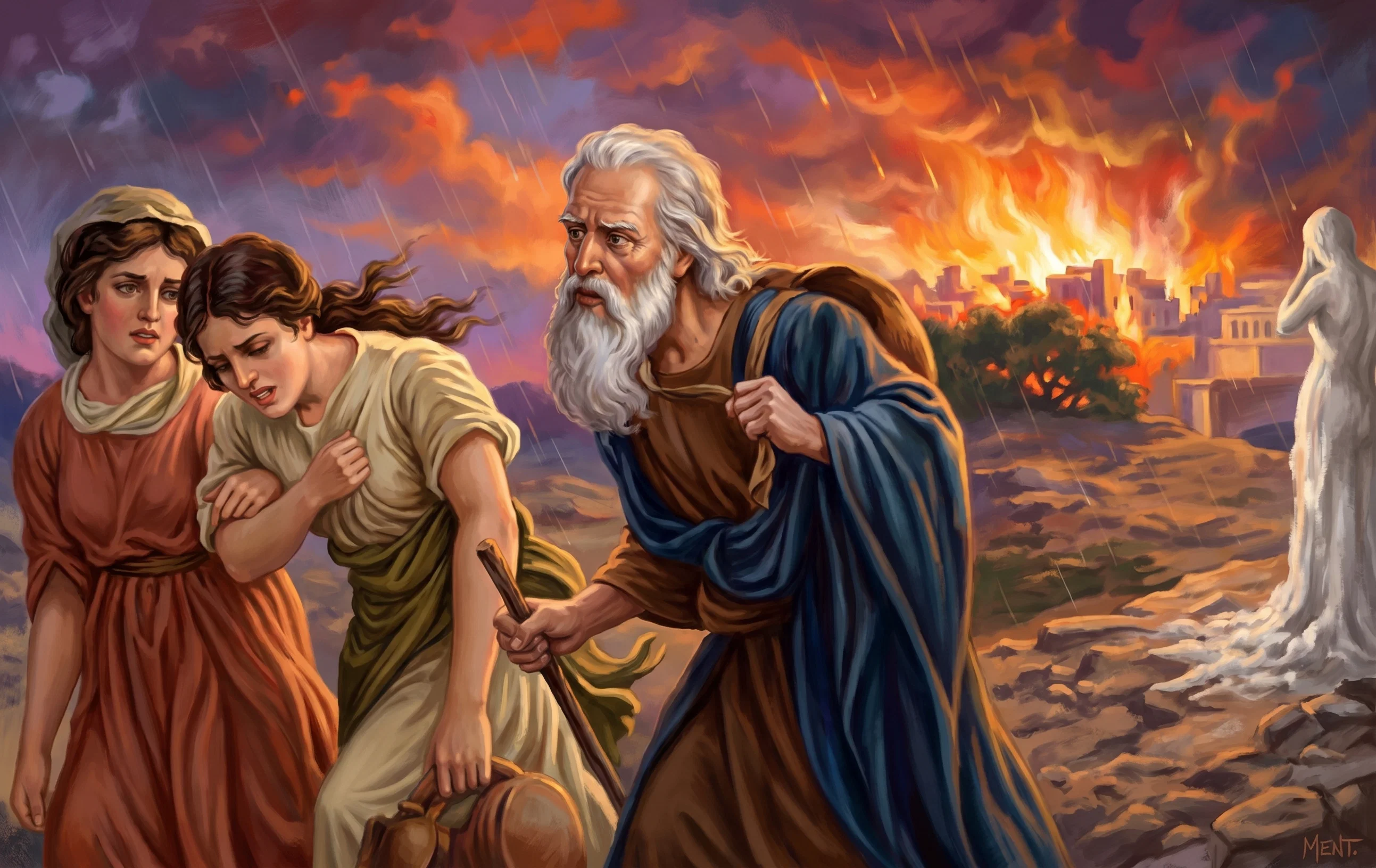 “To cast one lingering look upon the devoted city, to tarry for one moment . . . would have cost their life.”