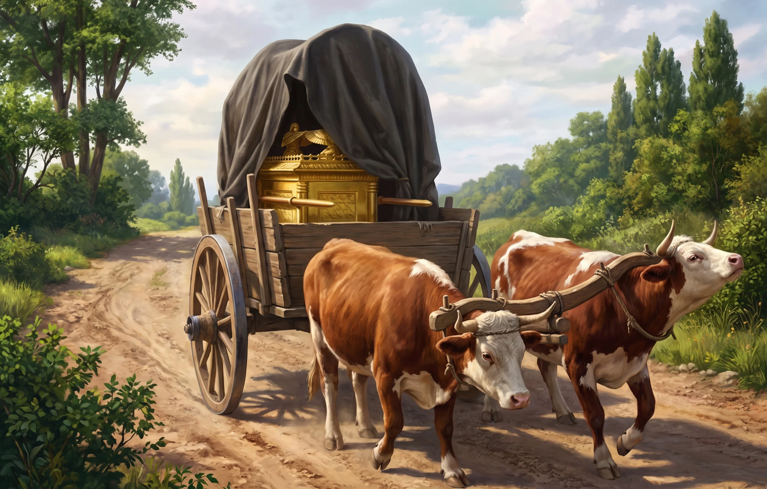 "Guided by no human hand, the patient animals kept on their way."