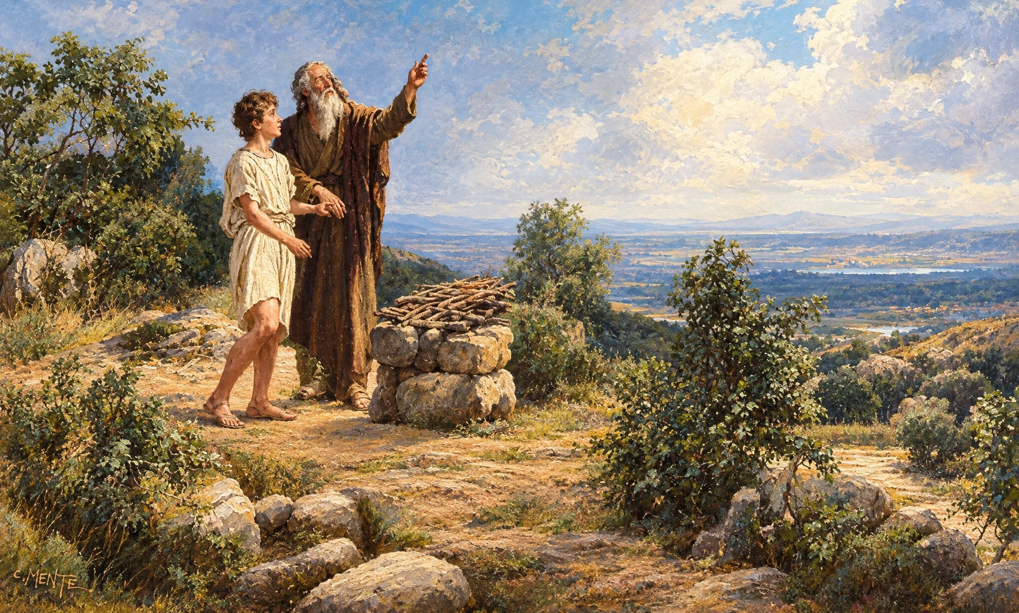 “My father, behold the wood and the fire, but where is the lamb for a burnt offering?” “My son, God will provide himself an offering.” — ABRAHAM AND ISAAC