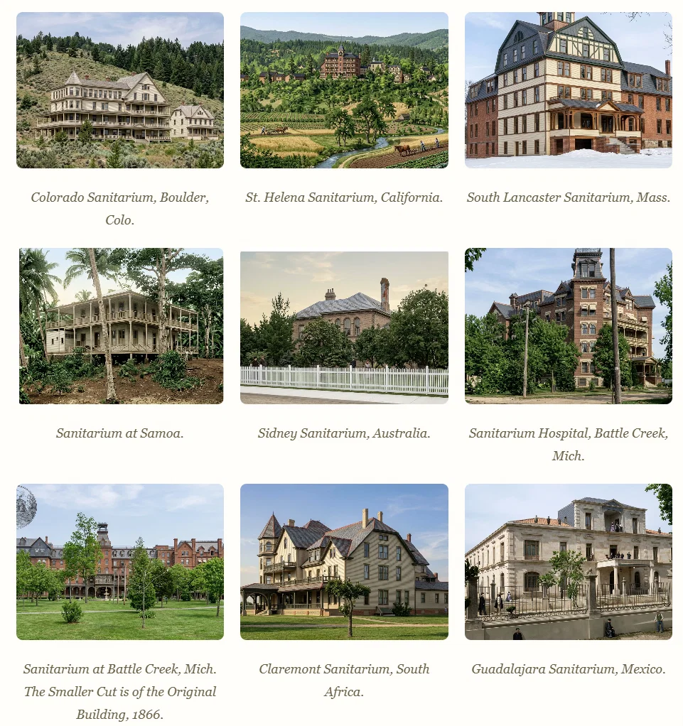 A periodical page of photographs restored and colorized in place
